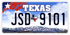 JSD9101 license plate in Texas