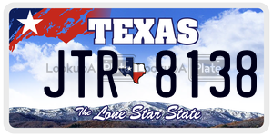 JTR8138 license plate in Texas