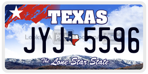 JYJ5596 license plate in Texas