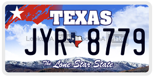 JYR8779 license plate in Texas