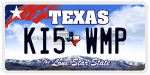 KI5WMP license plate in Texas