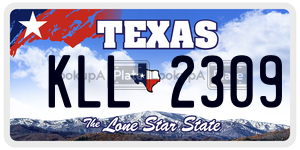 KLL2309 license plate in Texas