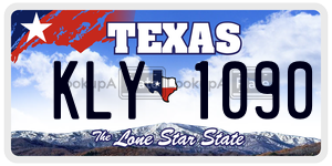 KLY1090 license plate in Texas