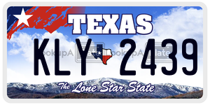 KLY2439 license plate in Texas