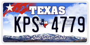 KPS4779 license plate in Texas