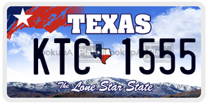 KTC1555 license plate in Texas