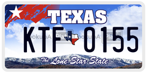 KTF0155 license plate in Texas