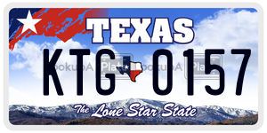 KTG0157 license plate in Texas