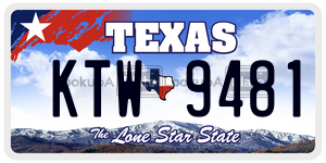 KTW9481 license plate in Texas