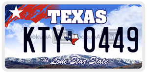 KTY0449 license plate in Texas
