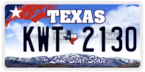 KWT2130  license plate in TX