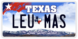 LEUMAS license plate in Texas