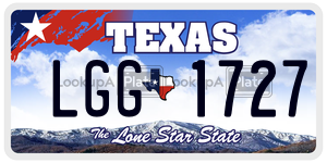 LGG1727 license plate in Texas