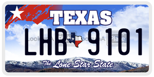 LHB9101 license plate in Texas