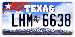 LHM6638 license plate in Texas