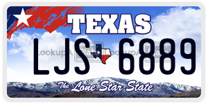 LJS6889  license plate in TX