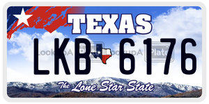 LKB6176 license plate in Texas