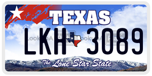 LKH3089 license plate in Texas