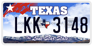 LKK3148 license plate in Texas
