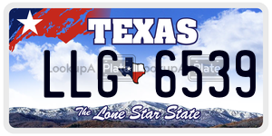LLG6539 license plate in Texas
