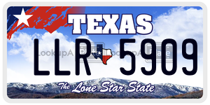 LLR5909 license plate in Texas
