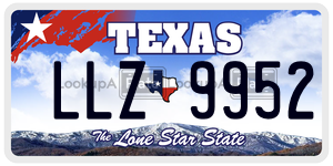 LLZ9952 license plate in Texas