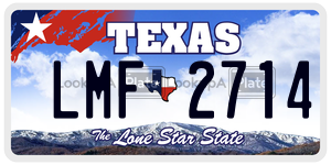 LMF2714 license plate in Texas