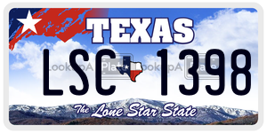 LSC1398 license plate in Texas