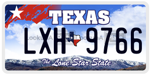 LXH9766 license plate in Texas