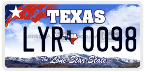 LYR0098 license plate in Texas
