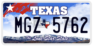 MGZ5762 license plate in Texas
