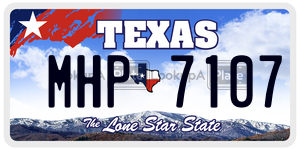 MHP7107 license plate in Texas
