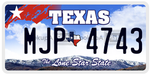MJP4743 license plate in Texas