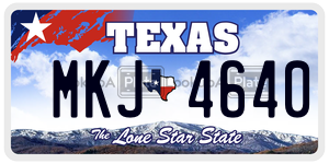 MKJ4640 license plate in Texas