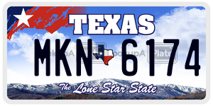 MKN6174 license plate in Texas