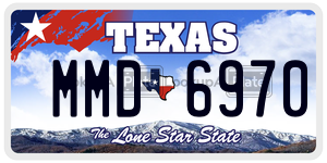 MMD6970 license plate in Texas