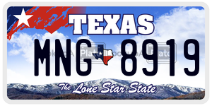 MNG8919 license plate in Texas