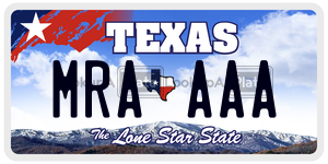 MRAAAA license plate in Texas