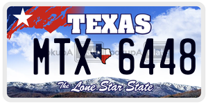 MTX6448 license plate in Texas
