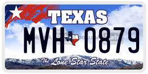 MVH0879 license plate in Texas