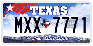 MXX7771 license plate in Texas