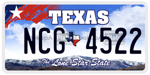 NCG4522  license plate in TX