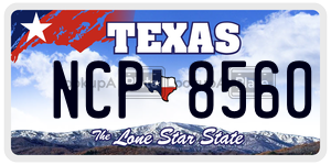 NCP8560 license plate in Texas