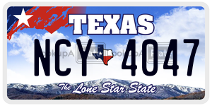 NCY4047 license plate in Texas