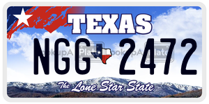 NGG2472 license plate in Texas