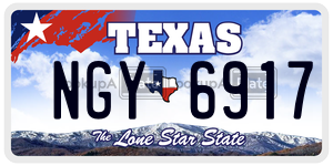 NGY6917 license plate in Texas
