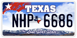 NHP6686 license plate in Texas
