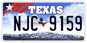 NJC9159 license plate in Texas
