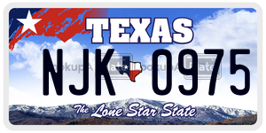 NJK0975 license plate in Texas