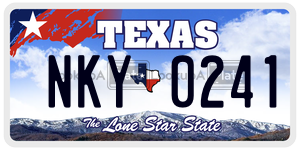 NKY0241 license plate in Texas